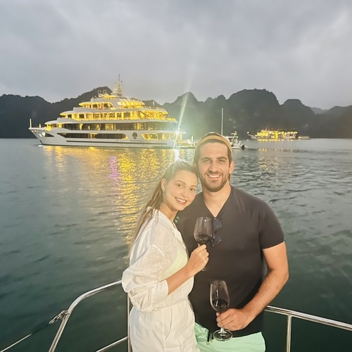 Couples enjoying cruise tour
